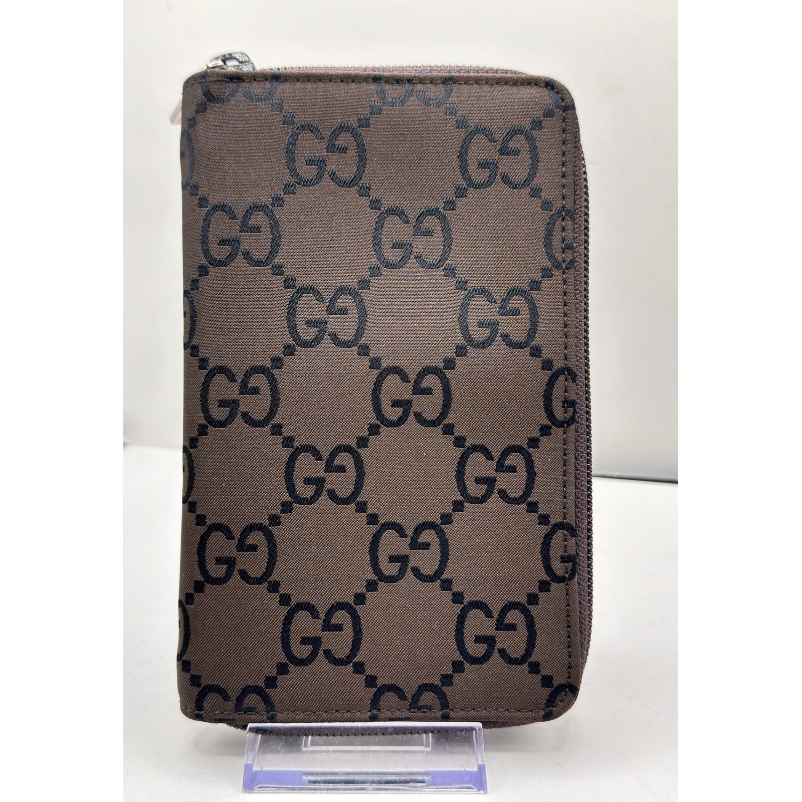 Authentic Y2k Tom Ford Era Gucci Gg Canvas 6-Ring Agenda Planner - Nwot